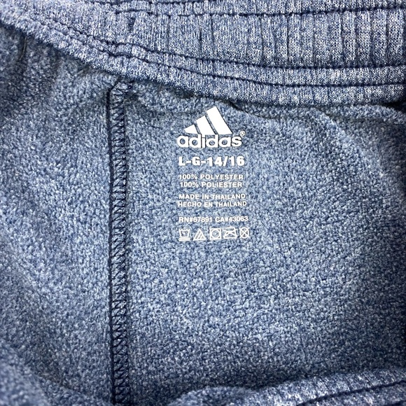 Kids Adidas Sweatpants Joggers, blue washed color, unisex M69 - Picture 2 of 2